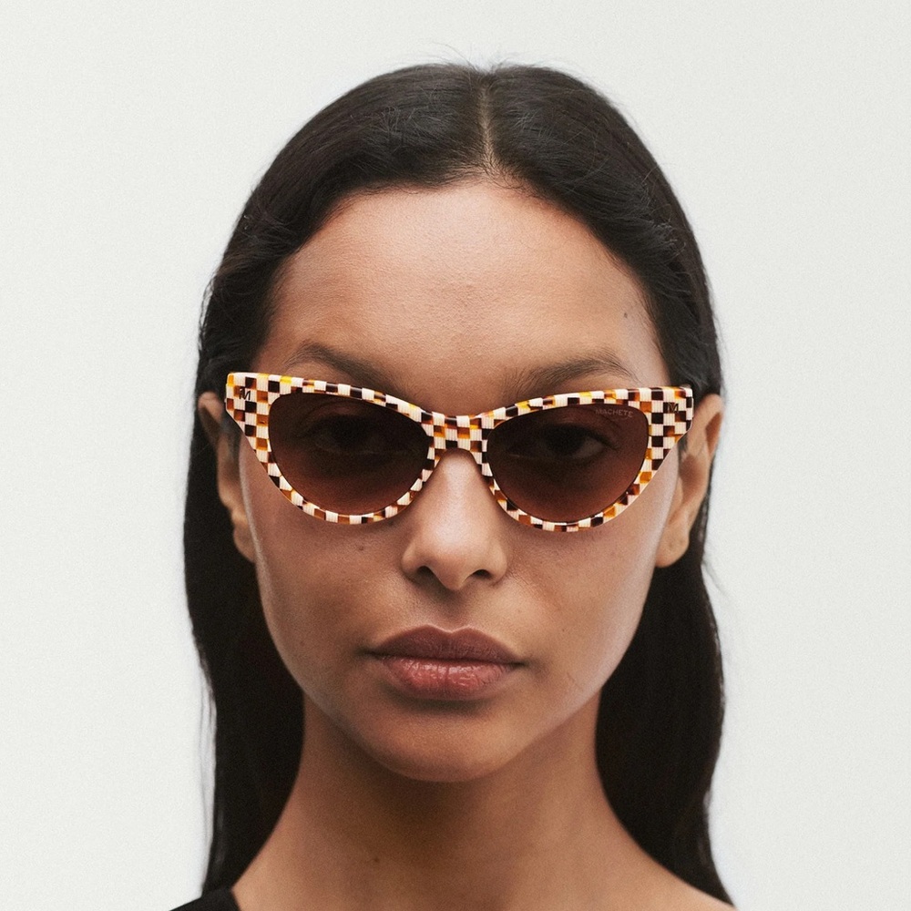 Machete Suzy Sunglasses Black Cat Eye NEW Anthropologie - Picture 6 of 16